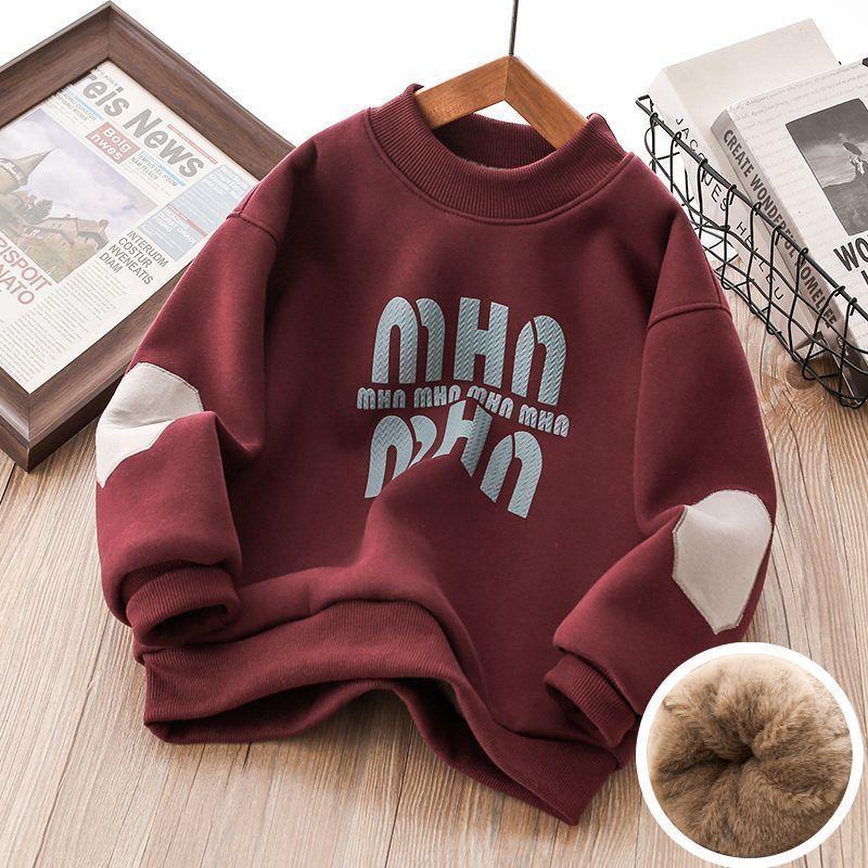 Áo Len Lót Lông Cừu, Cho Bé Trai Mùa Đông, Chất Liệu Angora Giả Rụng Lông, Ấm Áp Và Thường Ngày, Áo Mặc Trong, Thích Hợp Cho Trẻ Em Cỡ Trung Bình Và Lớn, Áo Khoác Thời Trang 6