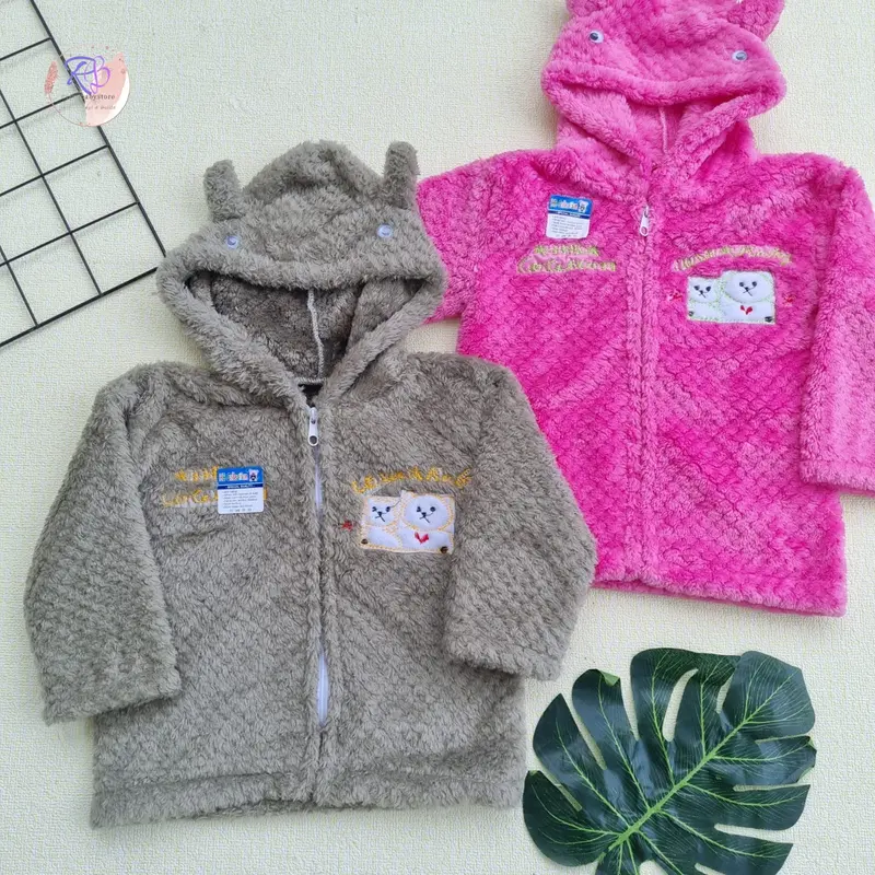 JAKET bayi HALUS lembut model resleting usia 3-18 bulan Jaket bayi laki perempuan 1