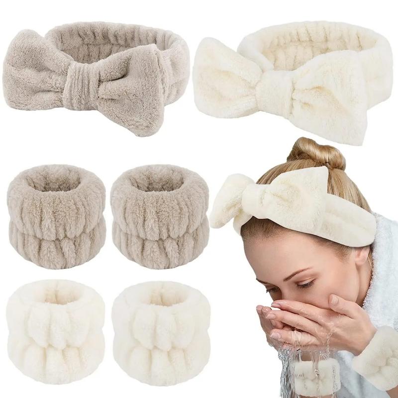 Băng Đô Rửa Mặt Dành Cho Phụ Nữ Và Trẻ Em Gái Dây Đeo Cổ Tay Spa Có Thể Tái Sử Dụng Khăn Microfiber Mềm Băng Thấm Mồ Hôi Cổ Tay Thể Thao Chạy Bộ