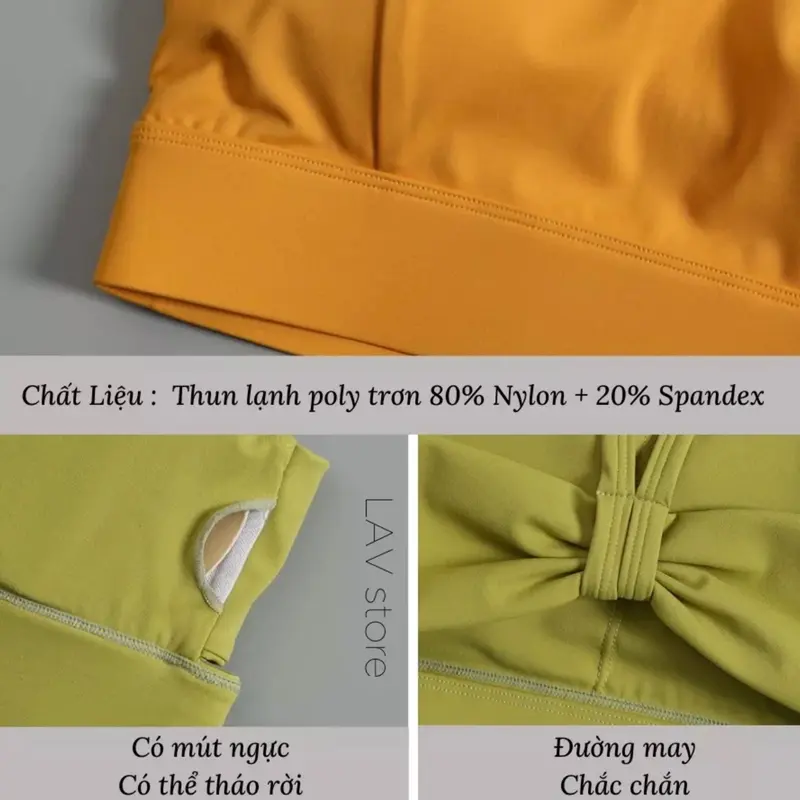 Áo bra tập gym, yoga thể thao nữ nâng ngực có đệm mút chất mềm mịn co giãn hàng cao cấp - LAV Activewear 2