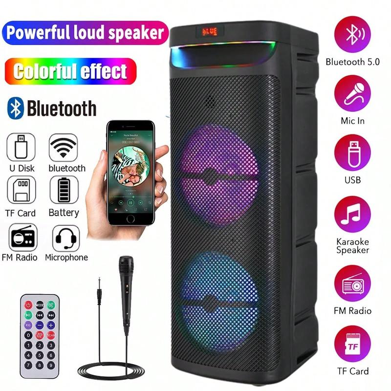 Wireless Dual 10" Woofer Portable Bluetooth Hi-Fi Speaker Rechargeable ...
