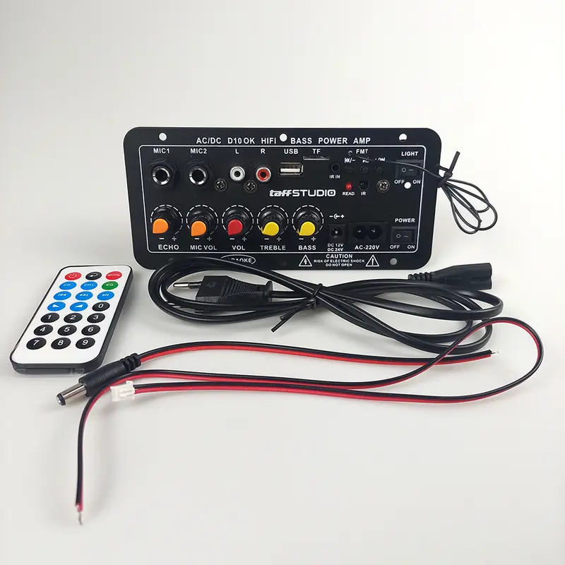 Amplifier Papan Ampli Rakitan Bluetooth USB FM Radio TF Player Subwoofer DIY 400W 0