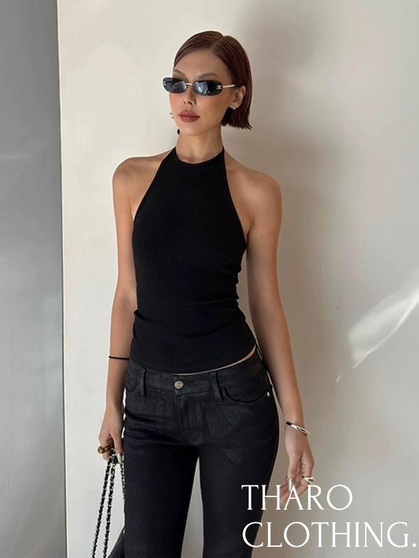 Áo Yếm Cổ Tròn Cột Dây, Dáng Dài - Tharo Clothing [AO00187]