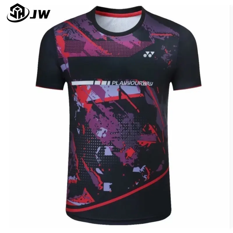 [ Free Customized Jersey Name and Number ] 2025 Trendy New Style, Retro, Breathable, Versatile, Badminton Jersey, Outdoor Sports Baju, Round Neck Short Sleeve