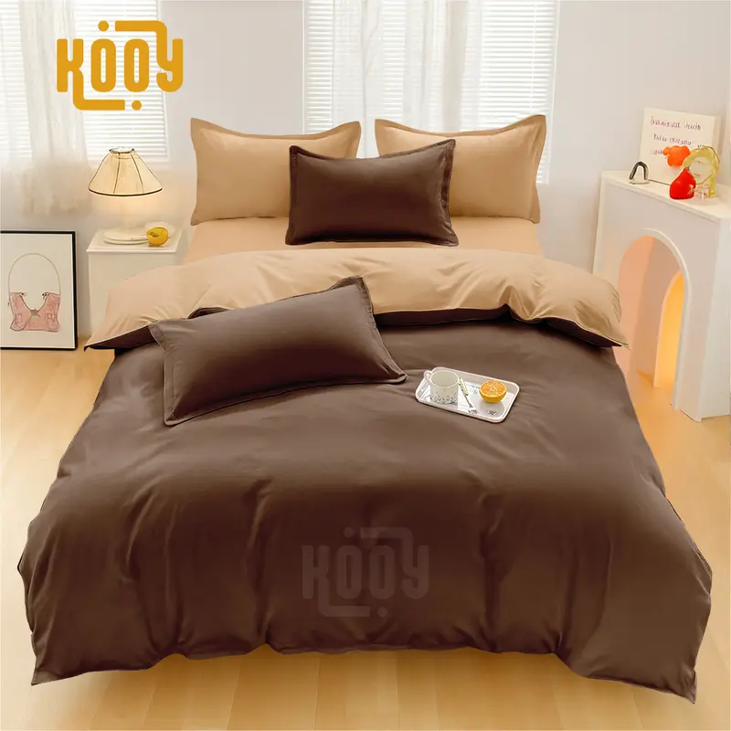 Bed Cover Set Sprei Brown Mix Walnut - Ukuran Lengkap 0