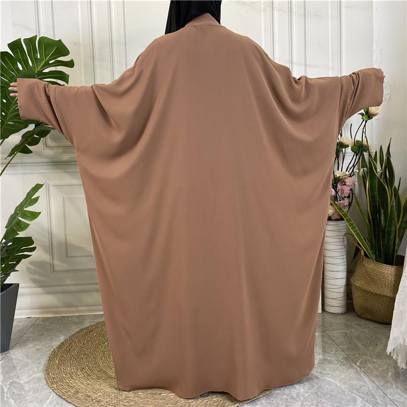 Product Introduction of 2022 New Middle Eastern Dubai Hot Style Solid Color Tie Button Cardigan Robe 1923 19