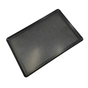 Loyang Perforated Hitam Anti Lengket/ Non Stick Perforated Baking Tray 60x40x3
