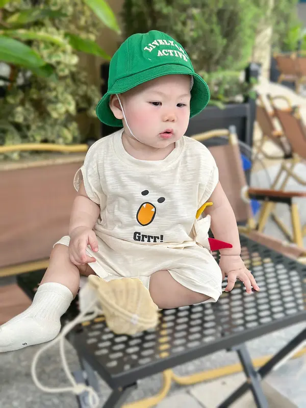 Bộ quần áo mùa hè cho bé trai, bé gái 7-15kg phong cách Hàn Quốc, in hình Grrrr dễ thương bococtay  chobe 7