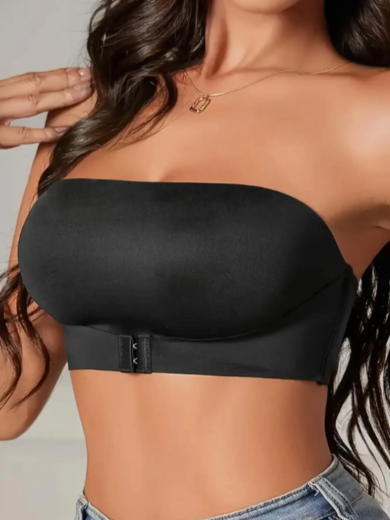Women's Solid Color  Wireless Bandeau Bra, Comfortable Breathable Seamless Bra, Women's Lingerie for All Seasons