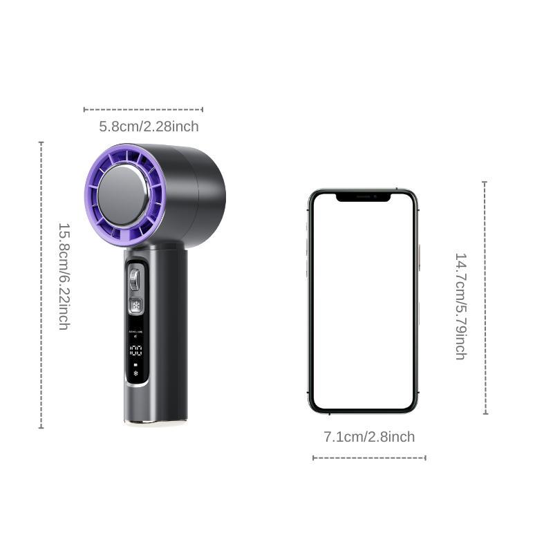 Portable Handheld Fan, USB Rechargeable Fan with 4000mAh Battery, Mini Fan for Travel, Cooling Fan for Makeup and Outdoor Use, Suitable for Women and Men 1