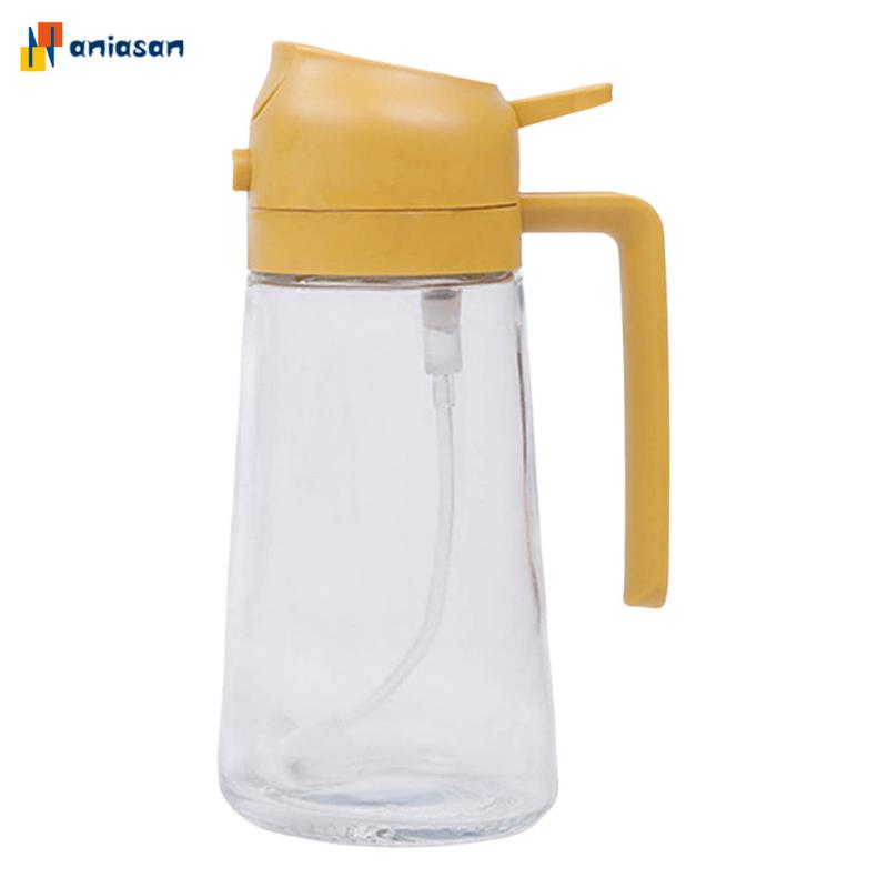 Bình Xịt Dầu, Bình Đổ Dầu Miệng Rộng, Thiết Kế 2 Trong 1 (Aniasan), Bình Xịt Dầu, Thích Hợp Cho Chiên Nước, Salad, Được Làm Bằng Thủy Tinh Không Chứa BPA, Dụng Cụ Nhà Bếp 6