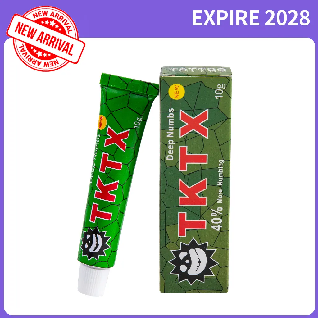 TKTX kemasan cangkang hijau - Krim Pemati Rasa Sulam Wajah Anastesi Krim Sulam Tidak Sakit Tatto