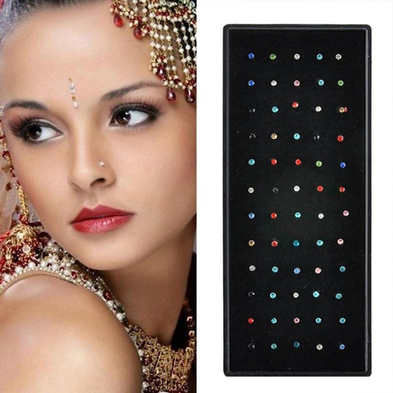 Bluelans 60Pcs Hypoallergenic Stainless Steel Nose Rings, Comfortable Piercing Rhinestone Body Jewelry Accessory Bluelans 60Pcs Hypoallergenic Stainless Steel Nose Rings, Comfortable Piercing Rhinestone Body Jewelry Accessory