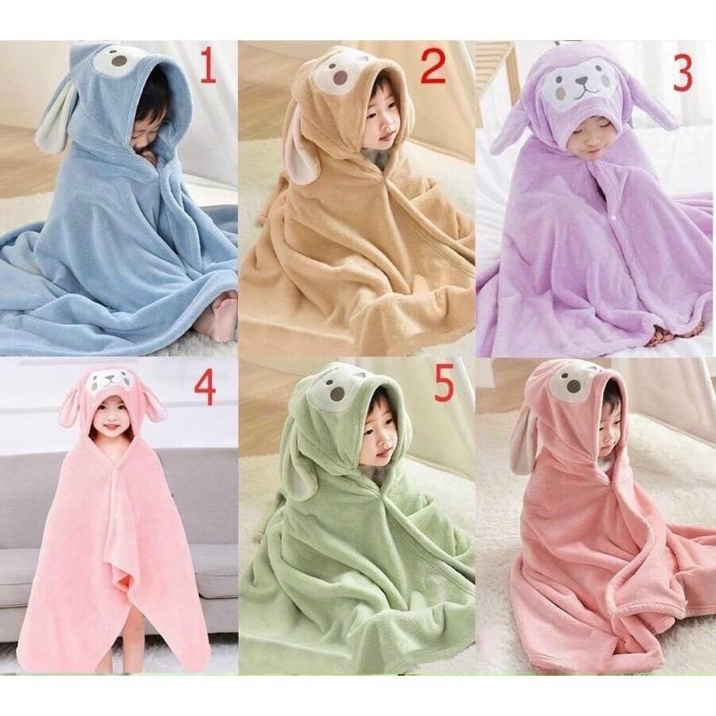 Khăn tắm cho bé khăn choàng tắm có mũ áo choàng tắm cho bé đi biển AB01