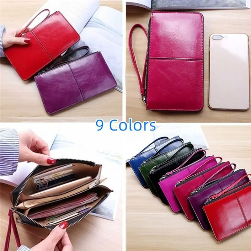 9 Color Women's Fashion  Long Purse Card Coin Wallet Bag Money Clip,Christmas Gift