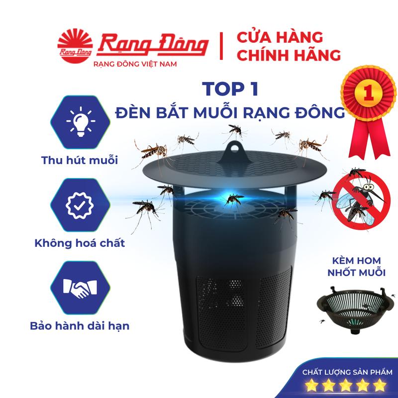 Đèn bắt muỗi Rạng Đông đèn thu hút côn trùng thông minh MODEL DBM01 5W den bat muoi thong may