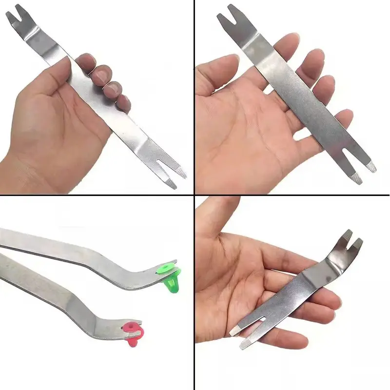 Bộ tháo lắp nội thất ô tô 7 món tiện lợi rẻ bền đẹp (nhựa tổng hợp màu cam + thép chống gỉ). 4