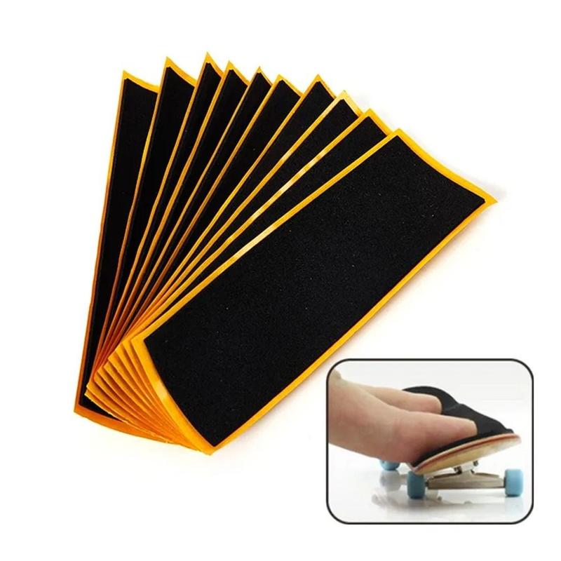 Product Introduction of 1/10Pcs Durable Foam Grip Fingerboard Grip Tapes Black Self-adhesive Fingerboard Deck Stickers 110x38mm Uncut Non-slip Stickers 15
