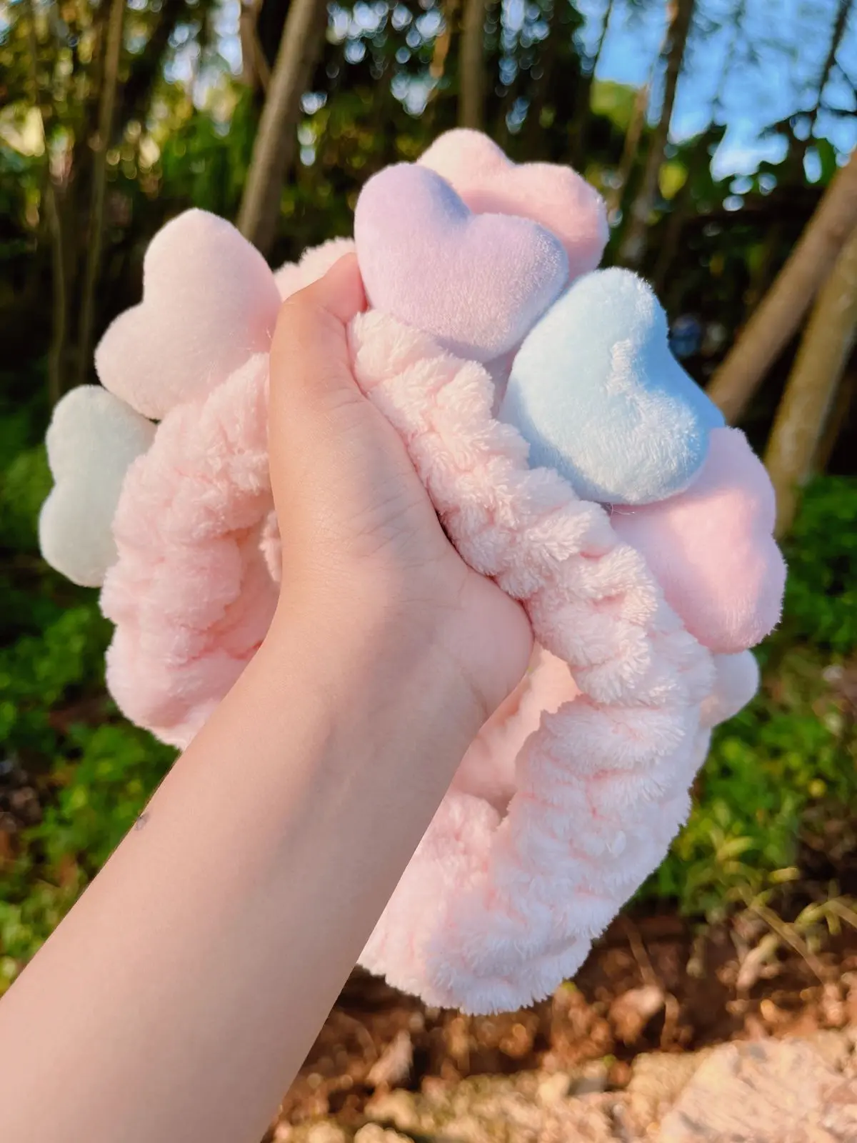 headband bandana lucu aksen  karakter Love