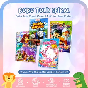 Buku Tulis Spiral Anak Aneka Motif Kertas Karton