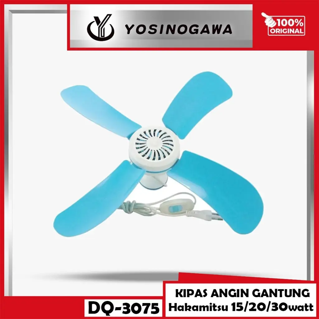 New Sale Yosinogawa Kipas Gantung 4 Baling Helifan 10 Watt 15Watt~20Watt~30Watt Pengiriman Cepat