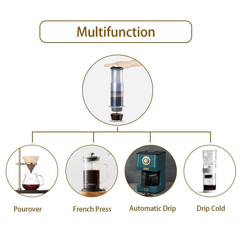 Máy pha cà phê Cầm Tay Cafilas KF06, Bộ lọc AEROPRESS mới, Đi du lịch, Máy pha cà phê hòa tan, với 50 chiếc bộ lọc, Hoàn hảo cho du lịch 2