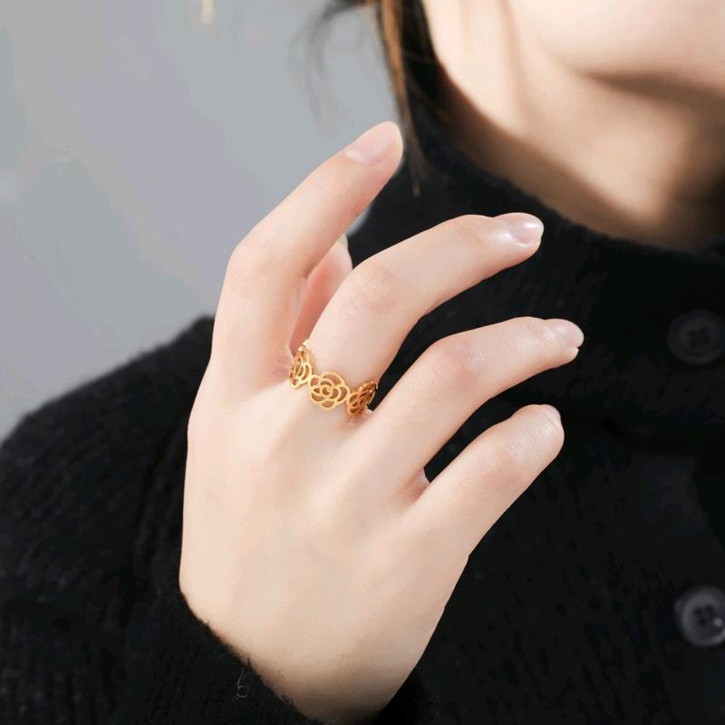 [COD] Cincin titanium rose anti karat & anti hitam 1
