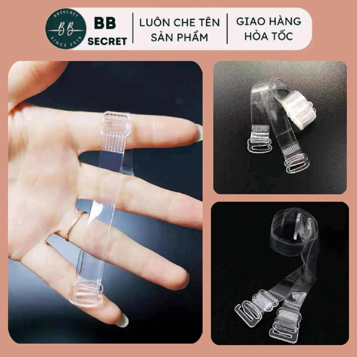 Combo 5 đôi dây áo trong suốt bản 1cm - MUA 10 ĐÔI TẶNG 1 CÁI NỊT CUTE :D Bra Nữ đồ lót
