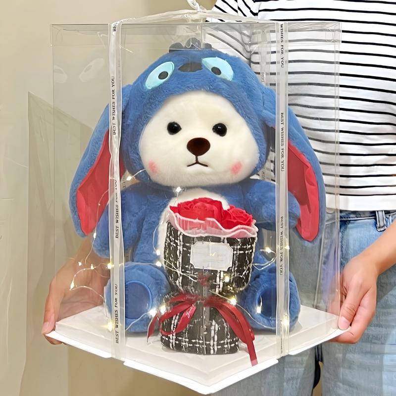 Hộp Quà Tặng Gấu Bông Đáng Yêu Tự Ráp Gồm Hoa Hồng Vĩnh Cửu Đèn Thiệp Đồ Hot trend Tặng Bạn Gái Bạn Bè Vào Những Dịp 8 3 Valentines Sinh Nhật Giáng Sinh