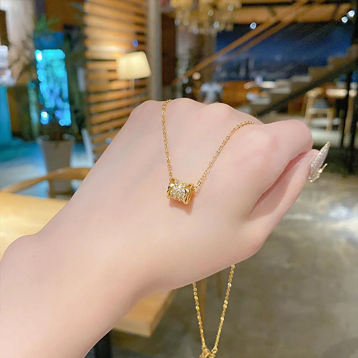 Vòng Cổ Thép Titan Hàng Mới Về, Dành Cho Nữ, Thiết Kế Đẹp, Chất Lượng Cao, Không Phai Màu