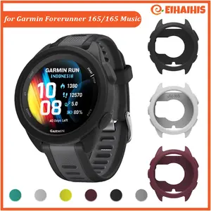 Jam Tangan Soft Hollow Silicone Case for Garmin Forerunner 165 Music Smart Watch Rubber Protective Screen Protector Cover Case Shell  Smartwatch for Garmin Forerunner 165