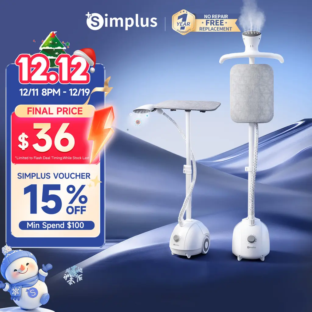 Simplus 2 in 1 Garment Steamer 2000W GTJH014 - TikTok Shop Singapore