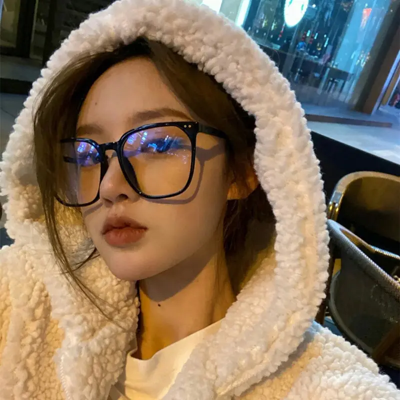 HK-AR7 Kacamata Anti Radiasi Wanita Korea Bergaya Bingkai Transparan Frame Kacamata Gaya 3