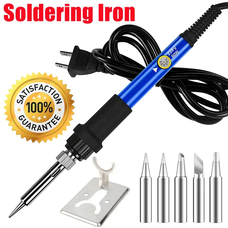 220V Soldering Iron Set 60W adjustable Temperature soldering Electronic Iron Kit