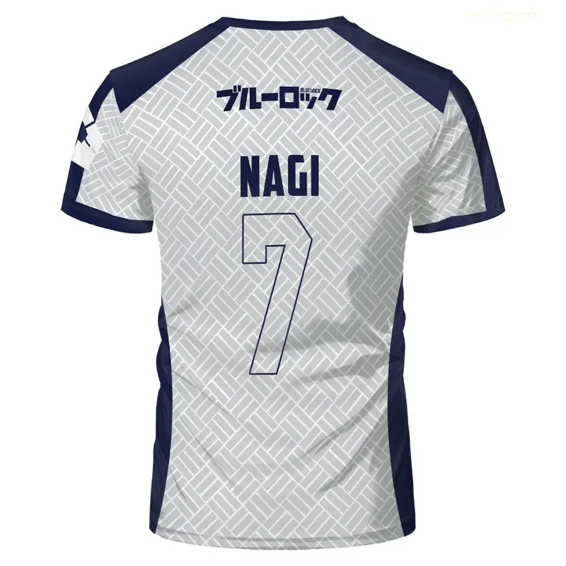 Áo thun nam Blue Lock Anime Nagi thoáng khí nhanh khô thể thao Áo thun cho trẻ em Áo bóng đá Áo thun 7