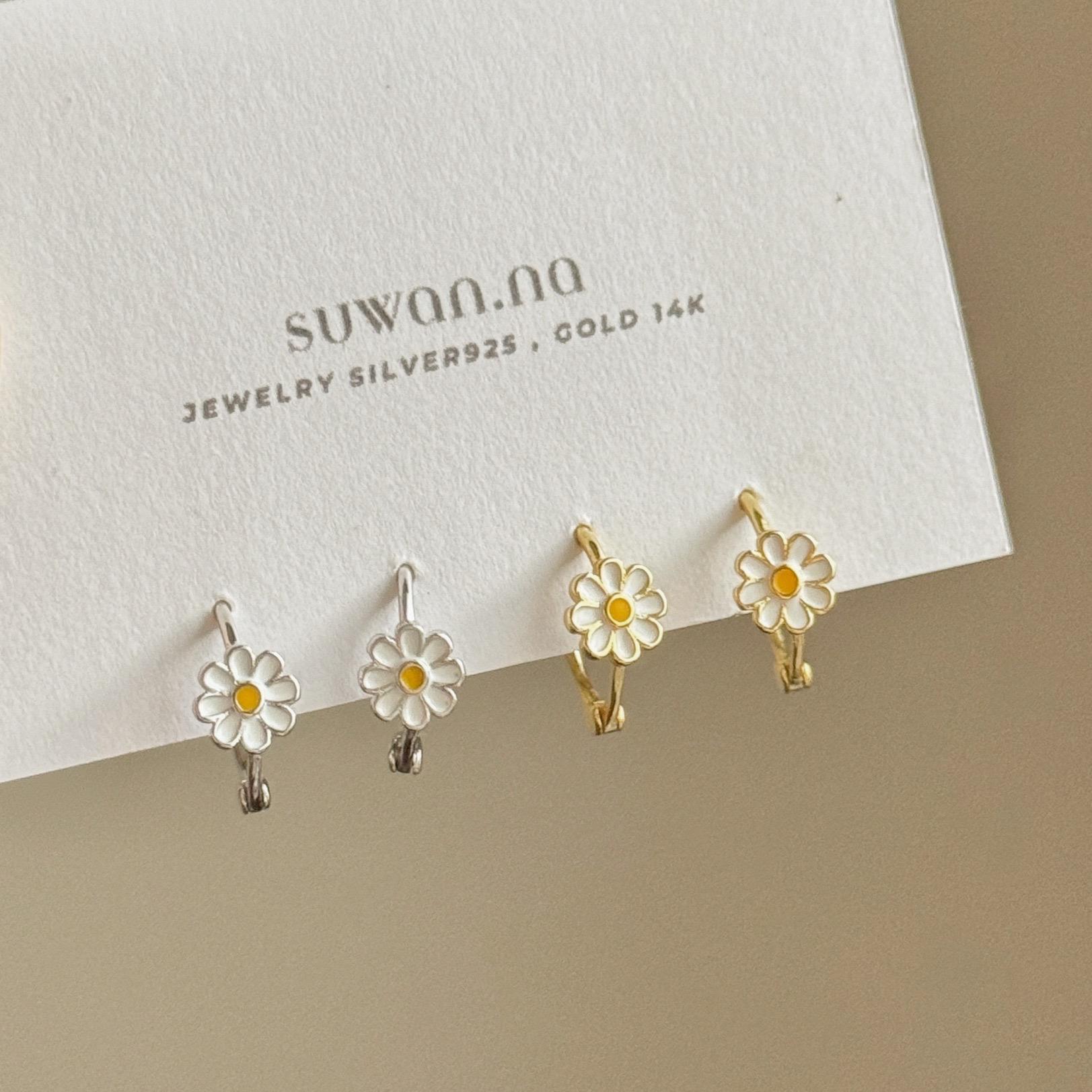 Suwan.na.shop ต่างหู ต่างหูห่วง ต่างหูห่วงดอกไม้