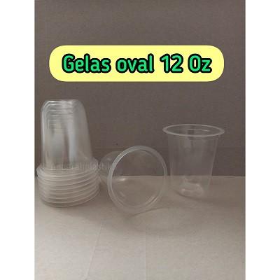 Gambar Gelas oval 12 Oz tanpa tutup - - dari Anugrah Plastik_NEW Kota Surabaya Tokopedia