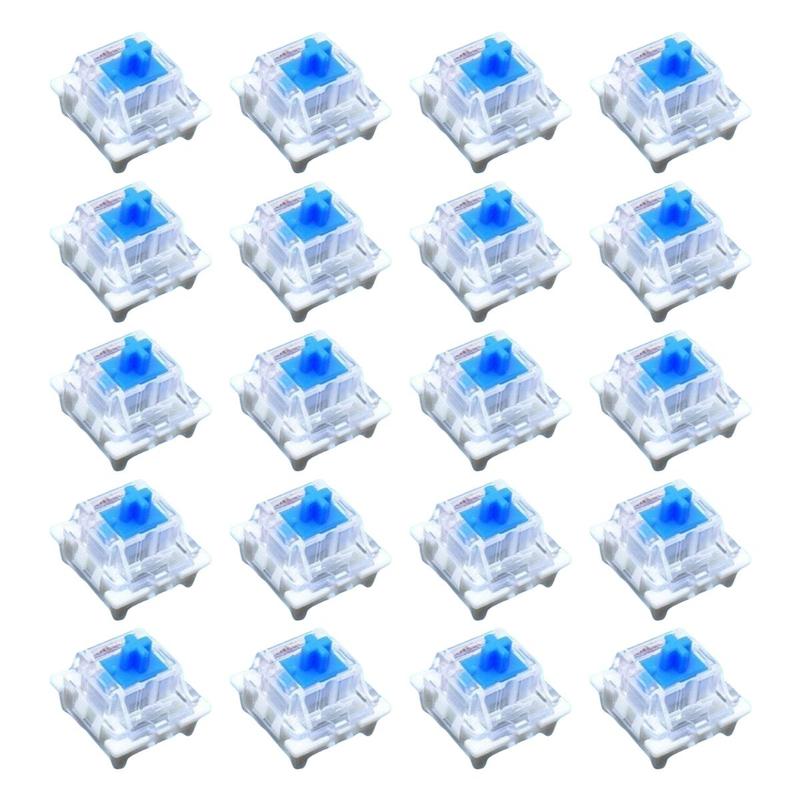 20 PCS Blue Switch Replacement 3 PIN Blue Mechanical Keyboard Dustproof…