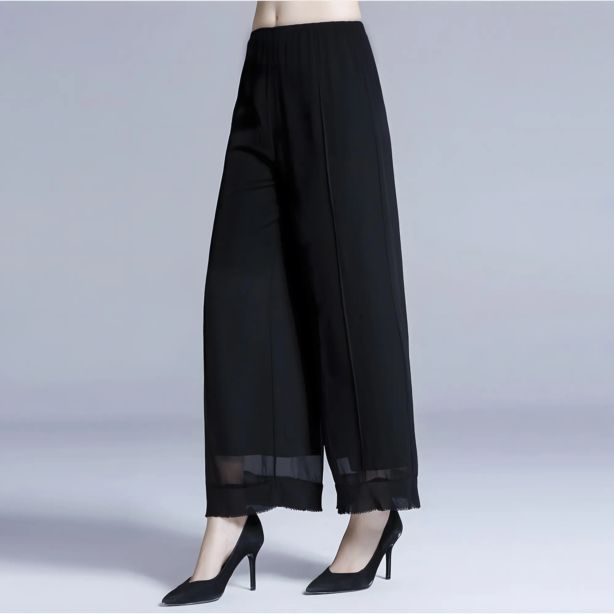 Quần Voan Nữ Trung Niên Form dài Thanh Lịch, Trang Nhã thương hiệu Thiều Hoa P882 Women Pants
