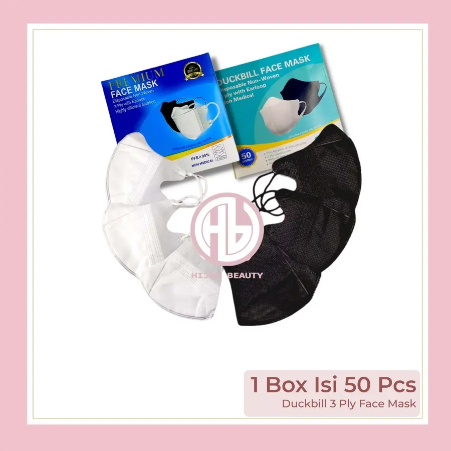 Bundling 5 box duckbill facemask isi 50