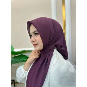 Arnufi - Hijab Segi Empat Polos Ceruty Babydoll