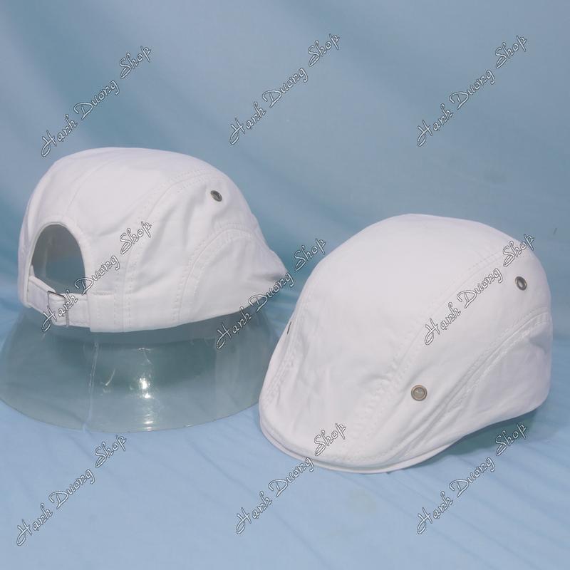  Mũ beret nam Huy Hoàng mũ ông già nón mỏ vịt bít đuôi vòng đầu chuẩn size từ 56-58cm đều đội vừa phía trước kết có nút bấm Cap Hat Cotton 