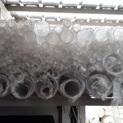 Pipa Akrilik Acrylic Bening Transparan Aquarium Acrylic Tube Panjang 50 Cm 0