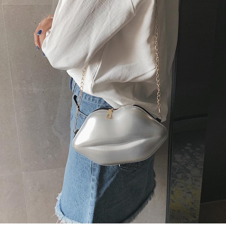 Product Introduction of Fashion Korean style chain lip small bag ins super hot women's bag all-match mini shoulder messenger bag 20