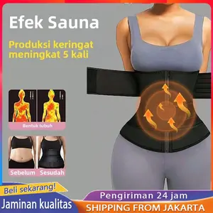 COD Korset Pelangsing Perut Buncit Wanita Pira M-XL Hitam Unisex Elastis Dukungan Punggung Mengencangkan Area Pinggang dan Perut - Waist