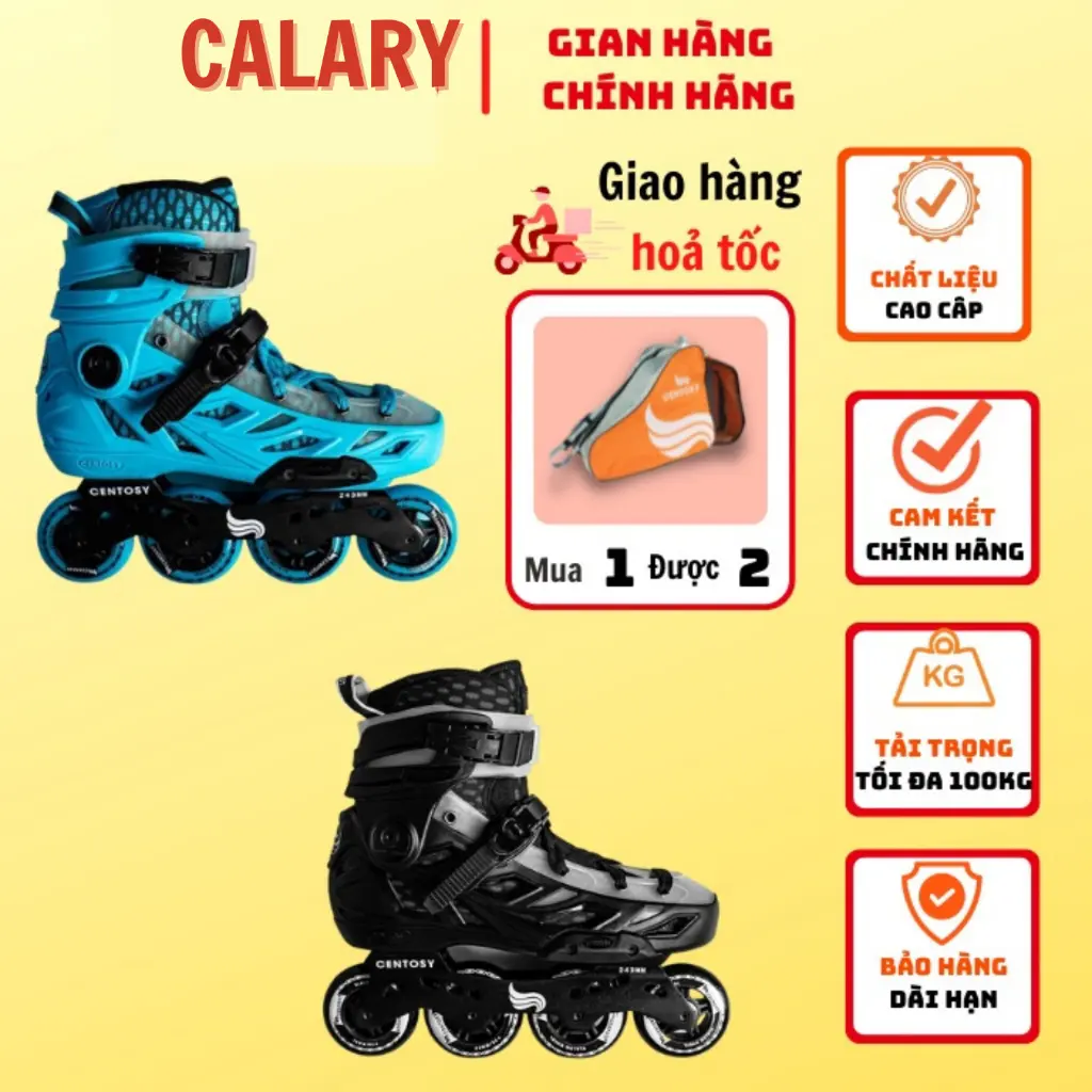 Giày Patin Người Lớn Cougar-Victory Pro Chính Hãng Frame Hợp Kim Chắc Chắn, Form Nhựa Chịu Lực Cao Cấp