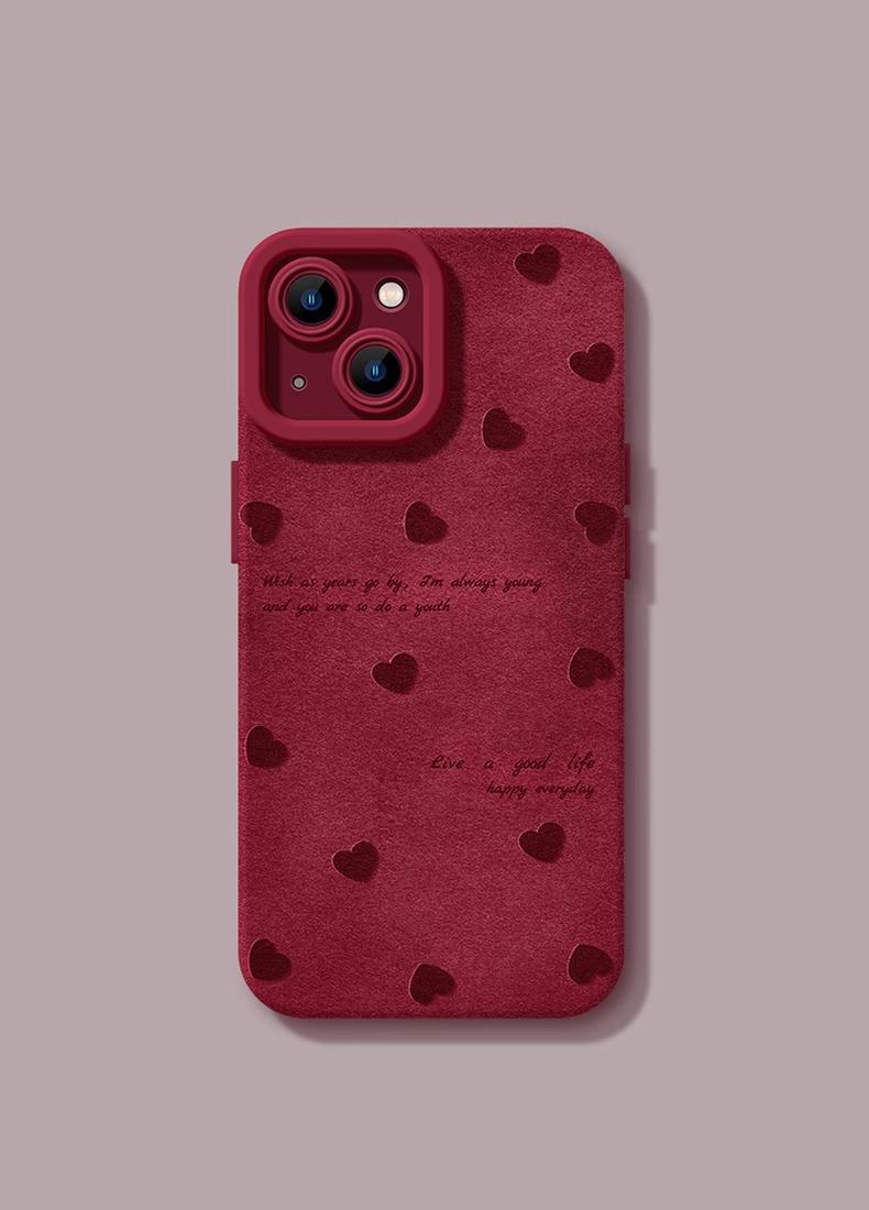 Product Introduction of Ốp Mềm Bảo Vệ Silicon Lỏng Hình Tình Yêu Nơ, Màu Đỏ Rượu Vang Thích Hợp Cho iPhone 6-16 Dòng Đầy Đủ, Được Làm Bằng Chất Liệu TPU 10