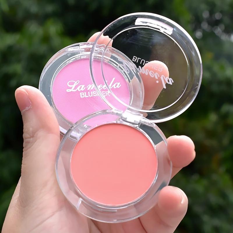  Phấn má hồng búp bê Lameila đơn sắc hàng nội địa Trung tặng kèm cọ có sẵn gương soi | Xiaoxingyarn 