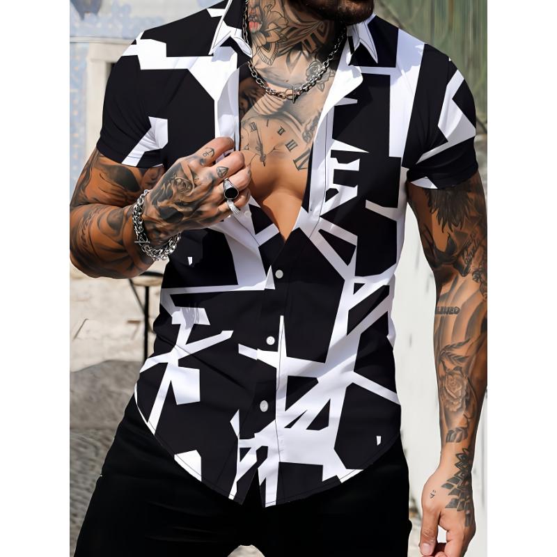 Casual Street Geometric Print Lace Up Contrast V Neck Short Sleeve Two Pieces Casual Street Geometric Print Lace Up Contrast V Neck Short Sleeve Two Pieces