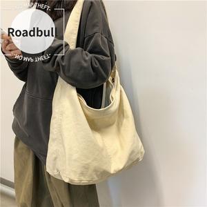 ROADBULL2026新しい傾斜めカットめ掛けけけバッグ,女子大生の通学するするバッグ,女性用デートバッグ,インスタ大容量のフロアレスキャンバスバッグ,ショルダーバッグ